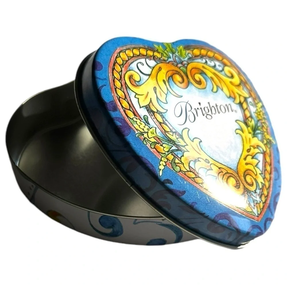 Brighton | 2 Heart shape Painted Jewelry Tins